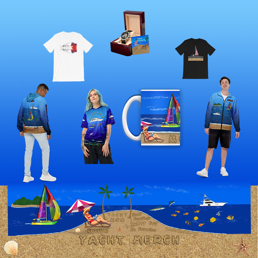 Yacht merch | Images Turn ordinary products into unique treasures with your custom graphics | yachtmerch.com
