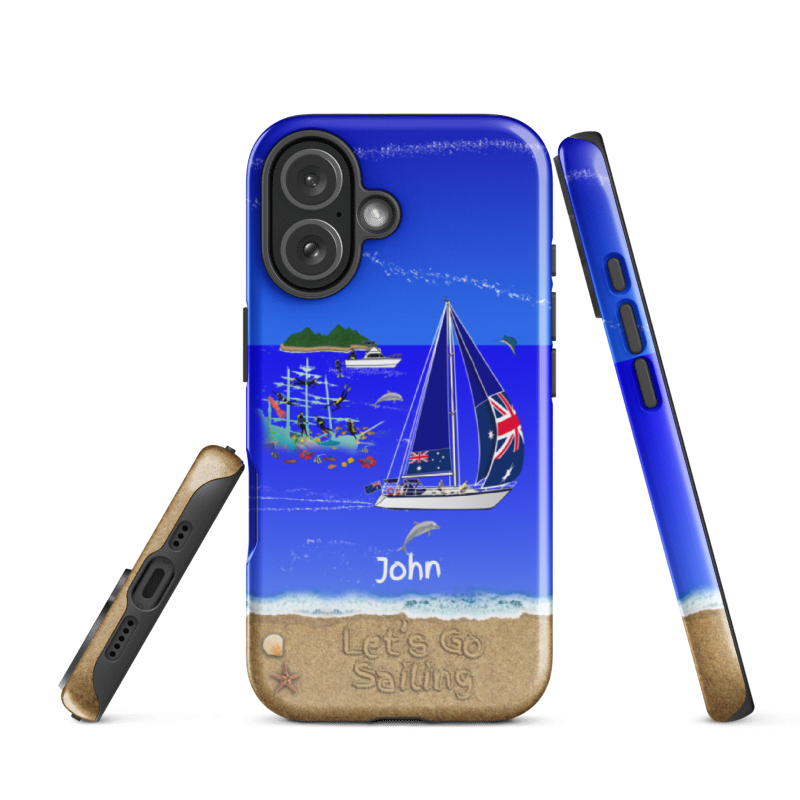 Personalize Tough Case for iPhone® 16 | induction Charging | Impact Resistant Case