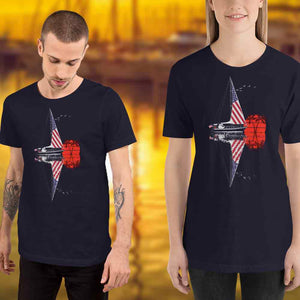 Navy sailboat unisex t shirt: YachtMerch.com