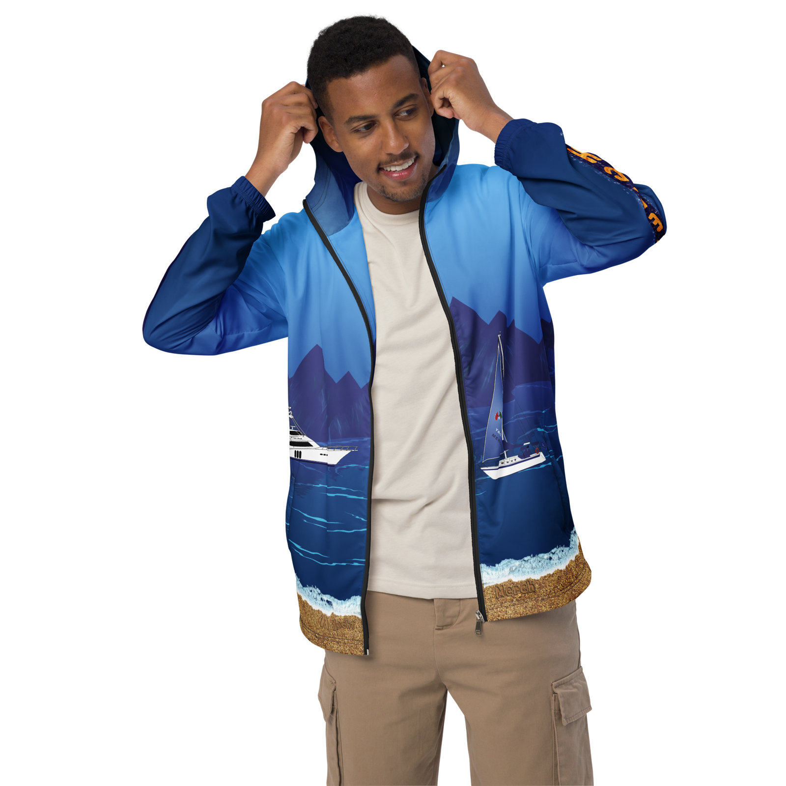 Men’s Windbreaker (Water Resistant) Customized